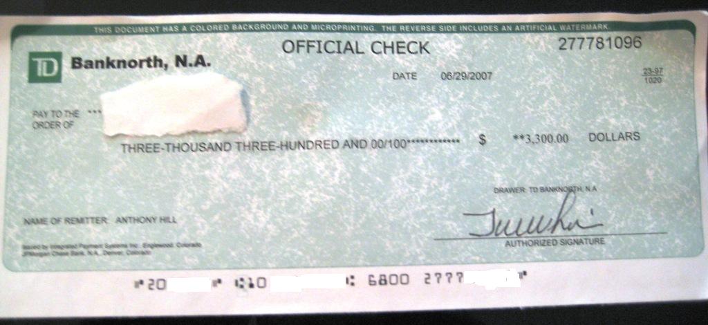 How do you cash a check?