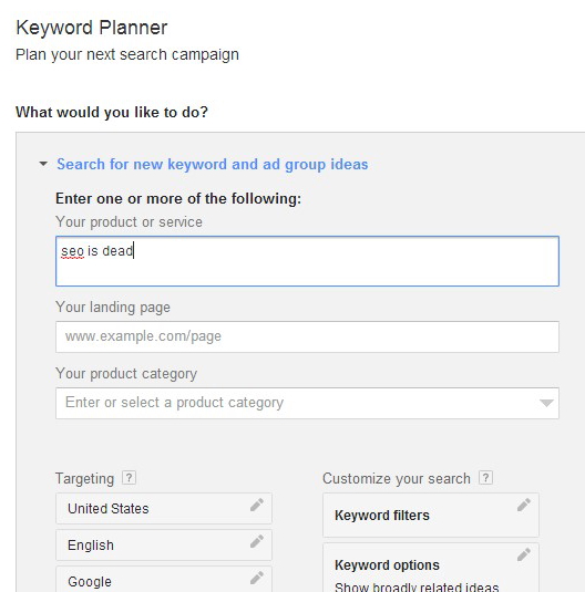 keyword planner