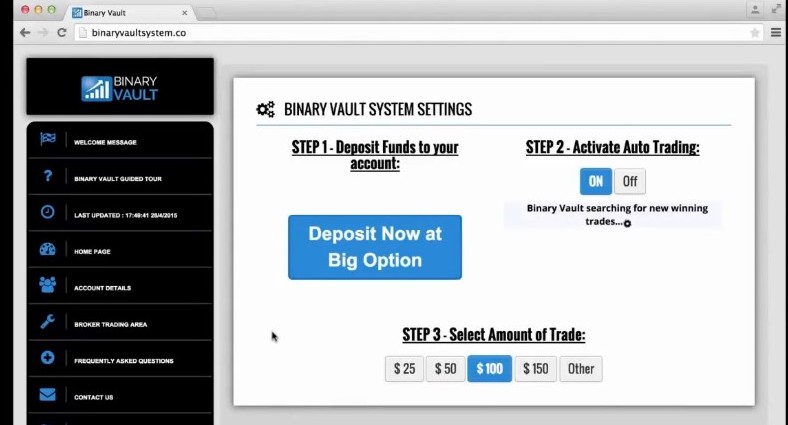 Vault options binary broker