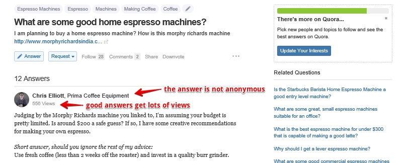 Quora answers