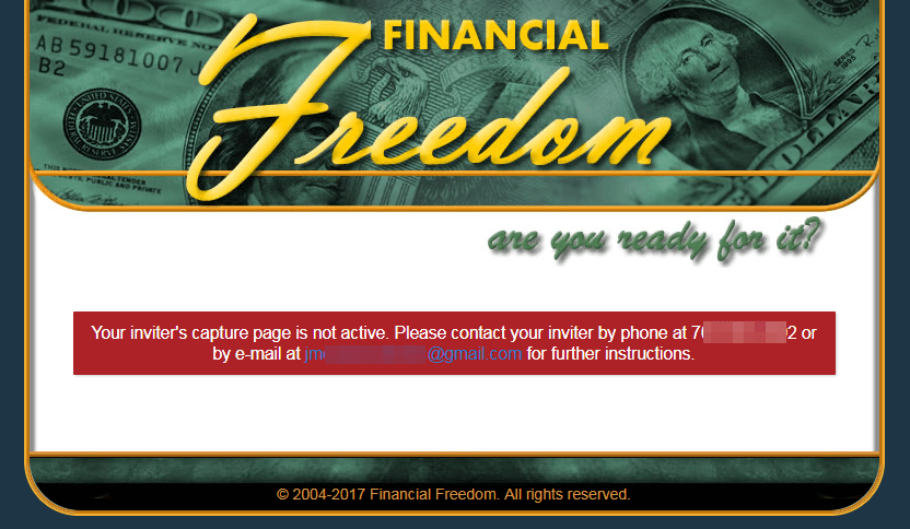 Financial Freedom Sites failed sites