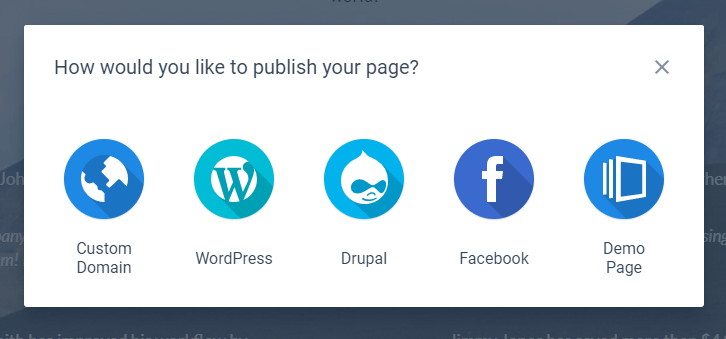 Instapage - Publish