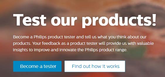 Philips product testers