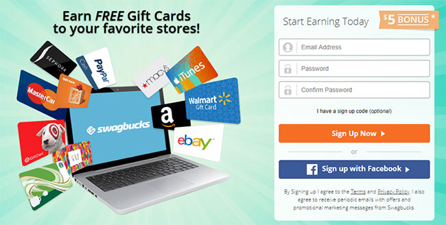 Swagbucks signup form