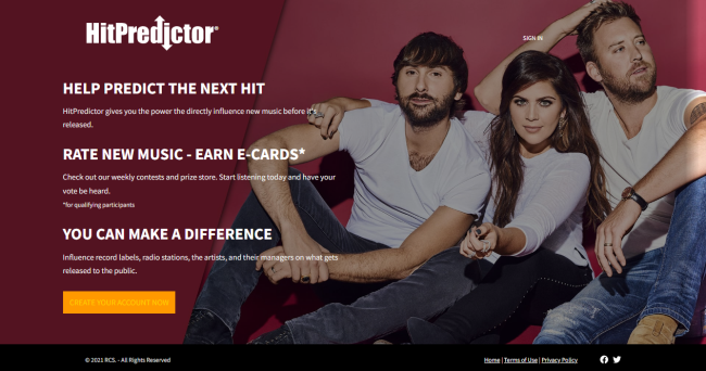 HitPredictor homepage